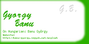 gyorgy banu business card
