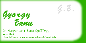 gyorgy banu business card